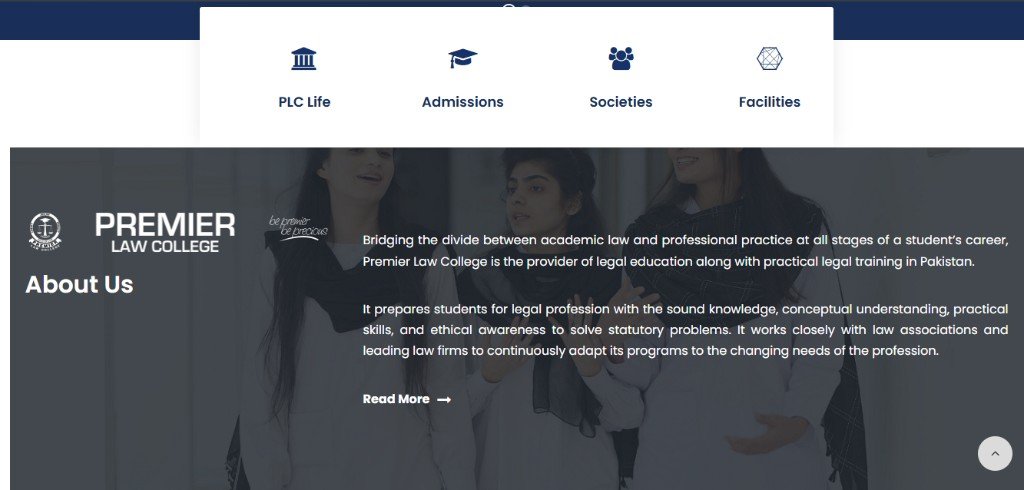 Premier Law College website